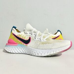 Nike Epic React Flyknit 2 “White Black Pink Blast” Men’s Size 10 Running Shoes